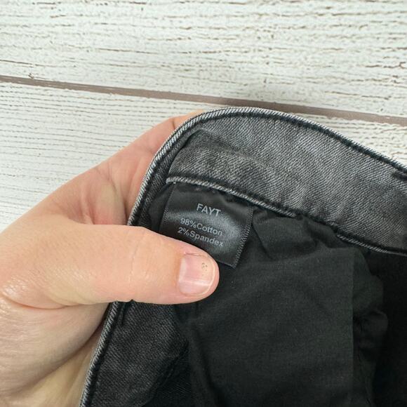 Fayt Label Plus Size Gray Wide Leg Stretch High Waisted Jeans Size 26 - Picture 7 of 7